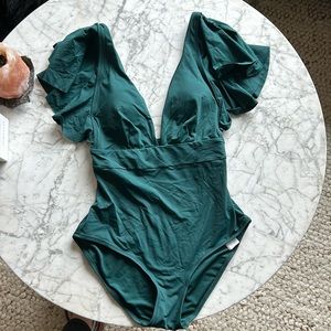 Oysho flutter sleeve one piece